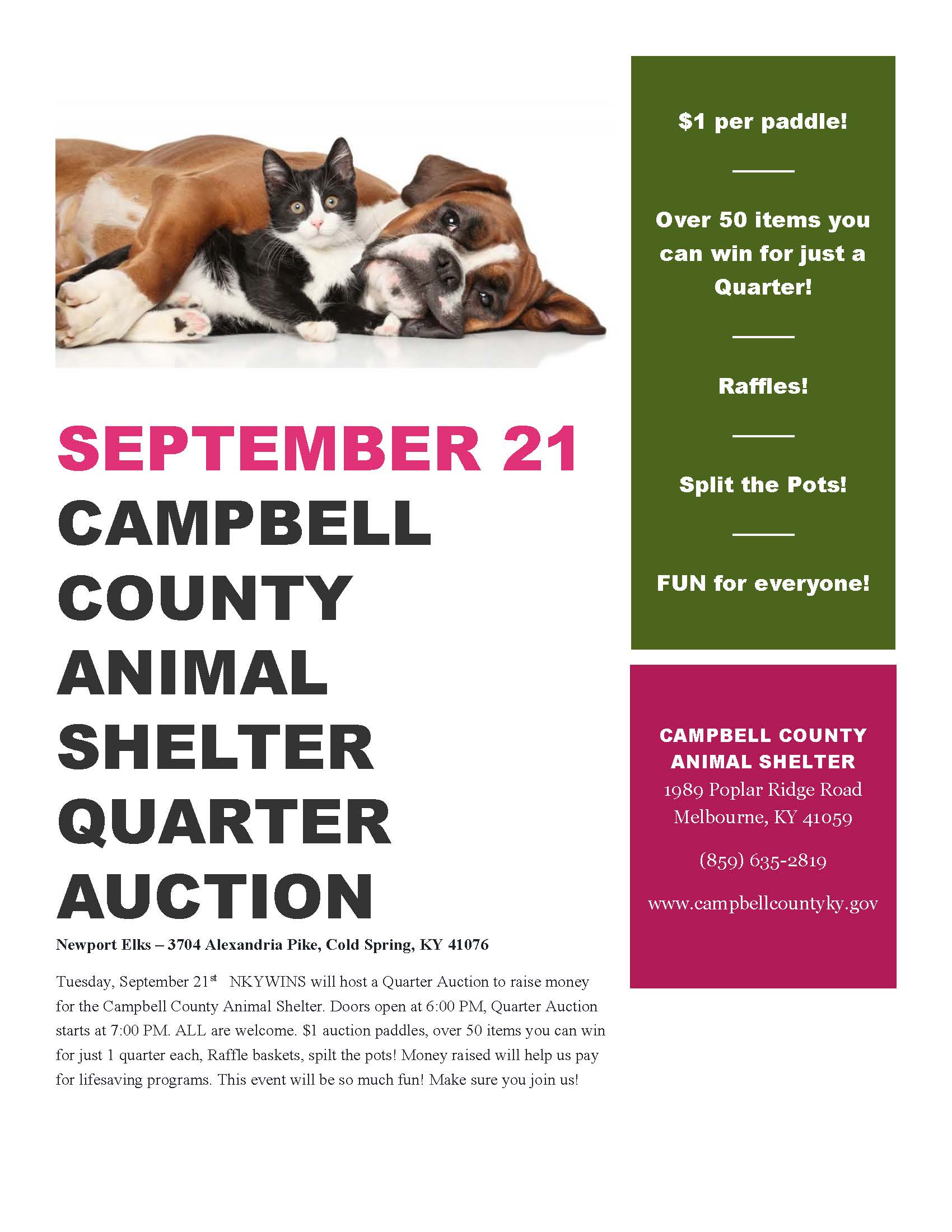 Quarter Auction Flyer