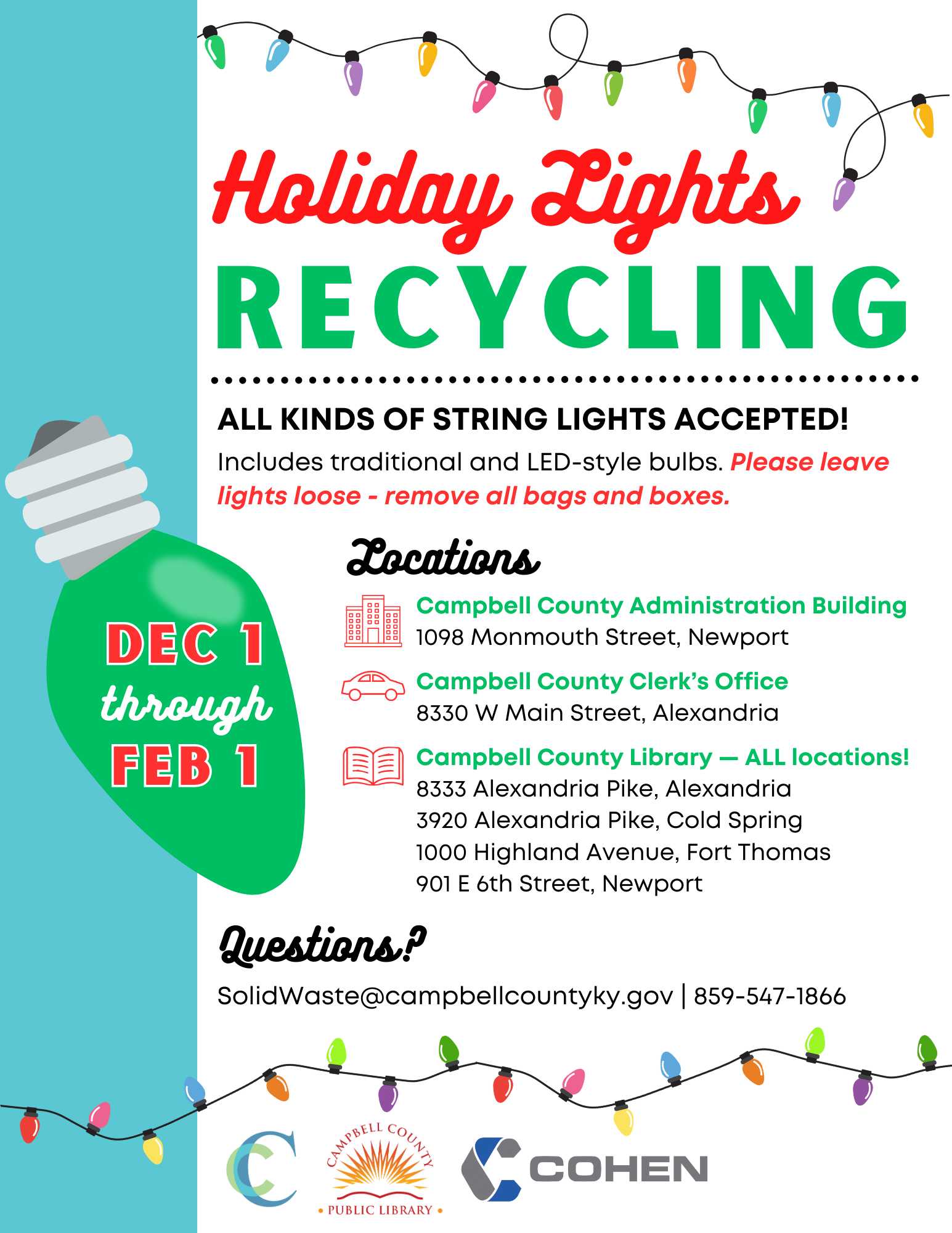 Holiday Lights Recycling Program / Campbell County, Kentucky